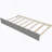 Twin size Platform Bed with Trundle, Gray-1452729336