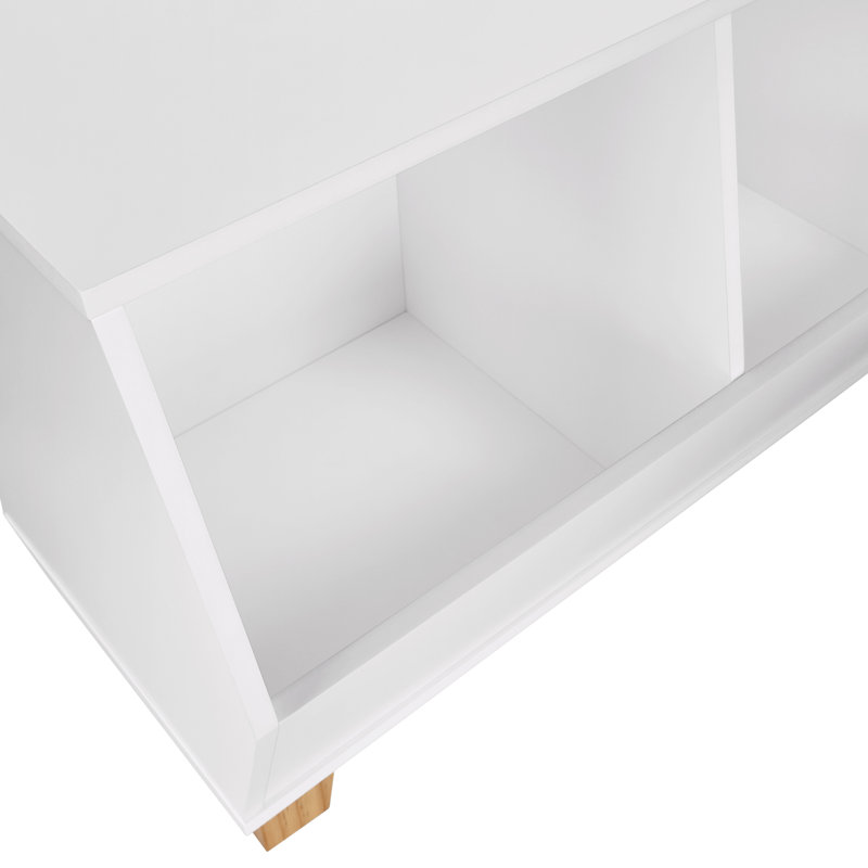 RiverRidge Kids 27in Catch-All Toy Organizer with 2 Compartments, Cubby Storage Organizer for Playroom - White