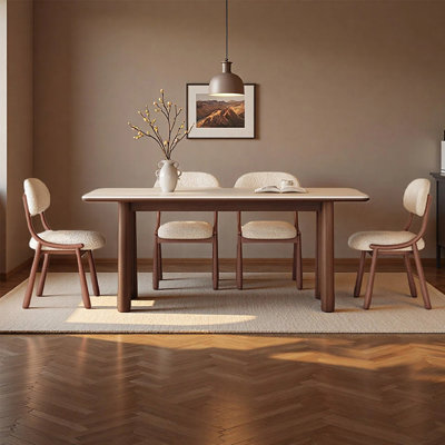 Ensemble de table de salle à manger moderne en pierre frittée