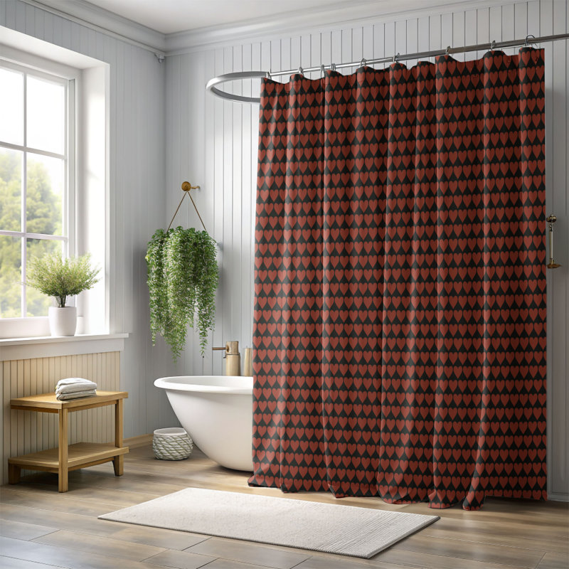 Rideau de douche Snug - Premium, H 74 po x l 71 po, Rouge