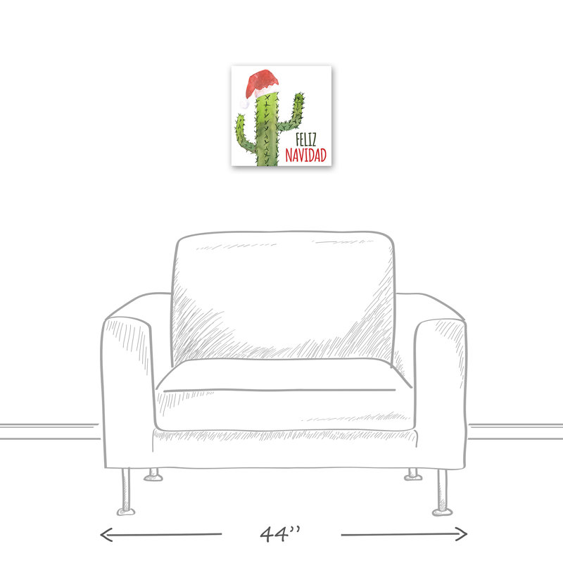 « feliz navidad cactus », impression sur toile tendue