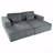 Sectional Sofa Bed, Corduroy 2-Seater  With 2 Throw Pillows-433584272