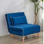 Fauteuil-lit moderne en velours pliable avec passepoil - dossier réglable à 3 positions, se transforme en lit en 10 secondes, comprend un oreiller et un canapé-lit compact-769622405