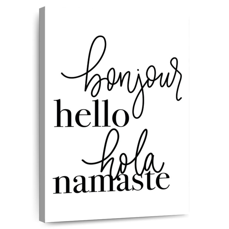 Hello Languages, 36" H x 24" W