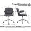 Modern Height-Adjustable Swivel Desk Chair 360°Silent Casters Office Chair Easy Assembly Ergonomic Computer Chair-46452928