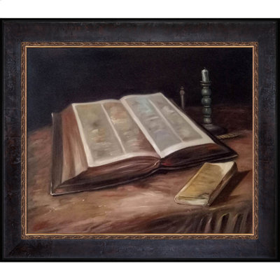 «Still Life with Bible» par Vincent Van Gogh, peinture sur toile encadrée