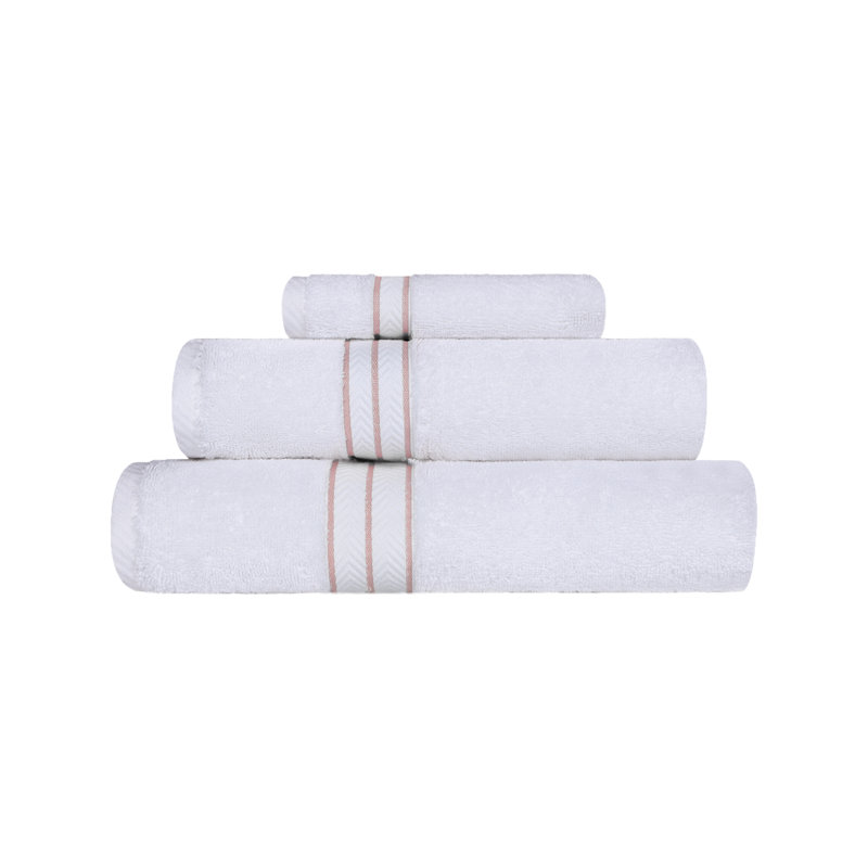 Hotel Turkish Cotton 3-Piece Towel Set, Ultra-Plush & Luxury Weight, Tea Rose