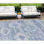 Tapis intérieur / extérieur lavable 10 pi x 14 pi bleu et bleu ciel Southwestern