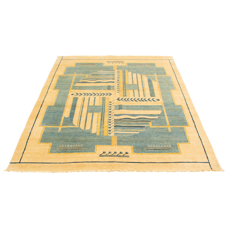 Tapis bleu clair Finest Peshawar Ziegler 8 pi 0 po x 10 pi 0 po