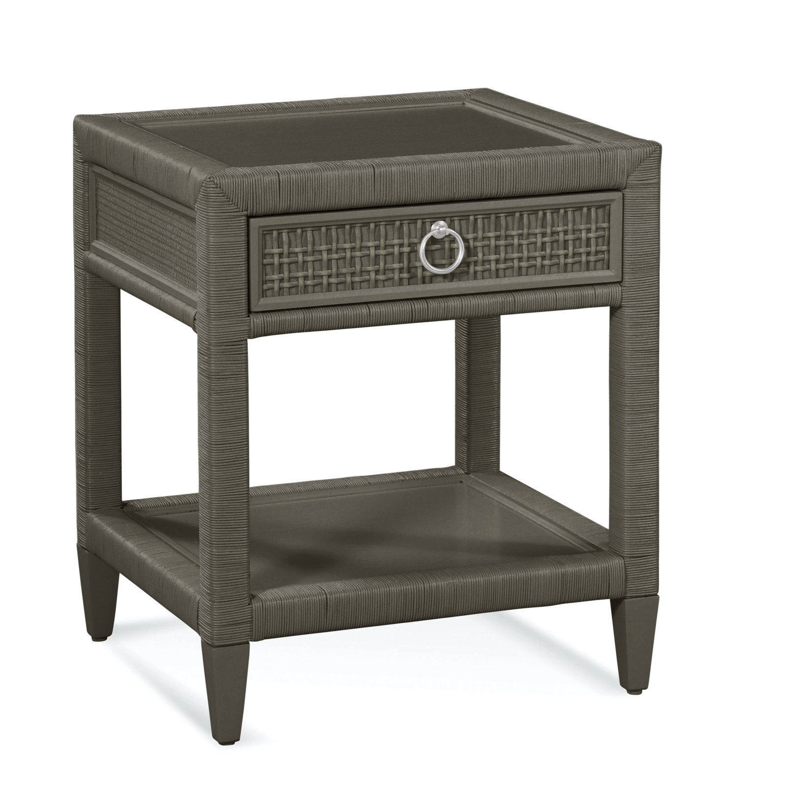 Monterey Nightstand, Greystone, No, Satin Nickel