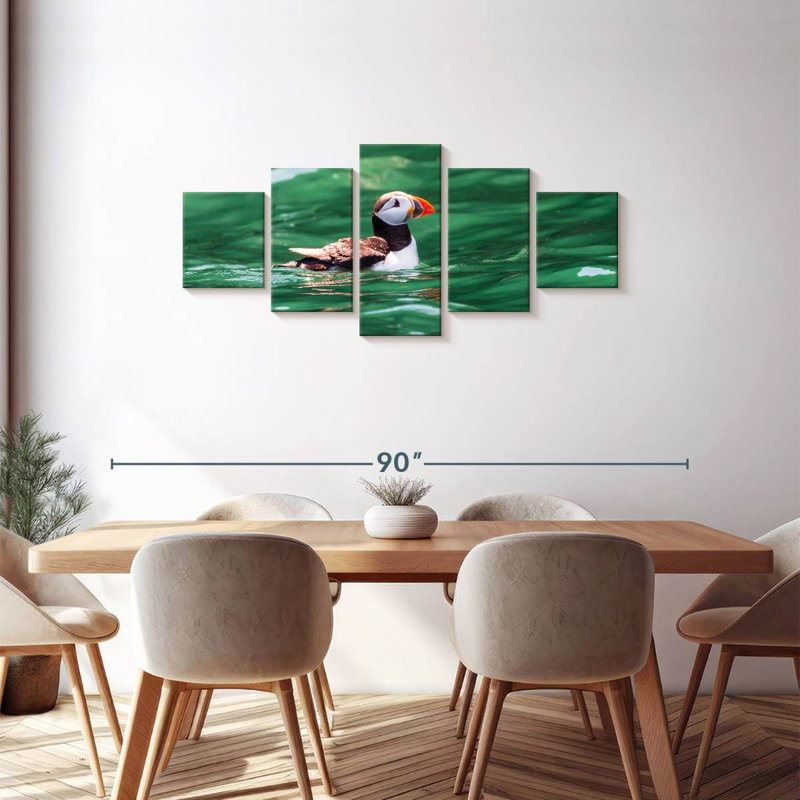 Floating Puffin, 30" H x 68" W