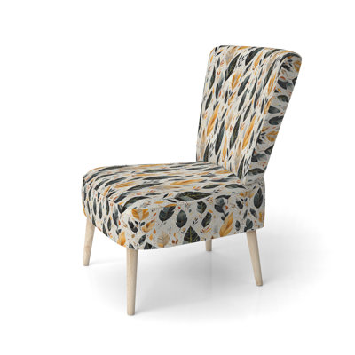 Tribal Fusion Marble Motif - Chaise d'appoint rembourrée moderne, chaise d'appoint à texture de marbre