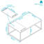Table basse de style industriel avec plateau de service amovible
