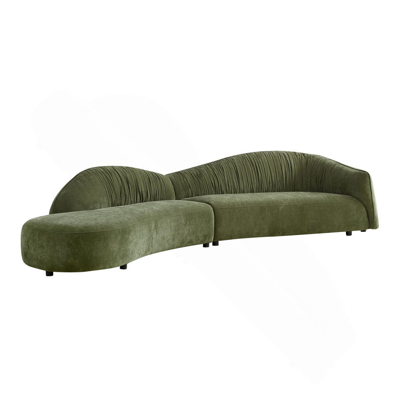 Canapé confortable avec méridienne 145,67 po Mid-Century