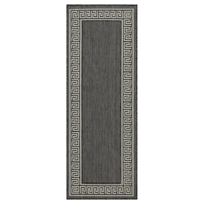 Tapis intérieur / extérieur anthracite Sunshine, Rectangle 5 pi 3 po x 7 pi 3 po