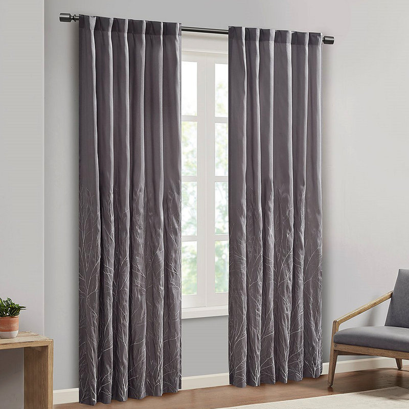 Panneau de rideau (seulement 1 panneau PC), Gris, L 50,06 po x L 84,04 po