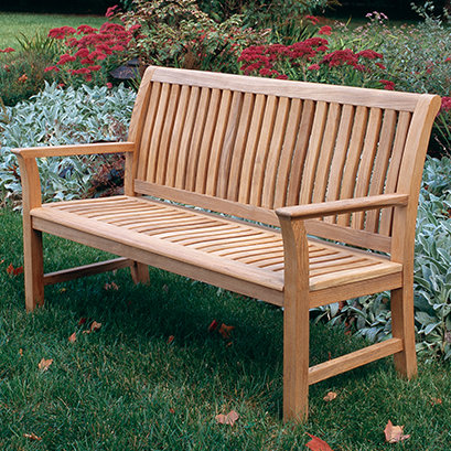 Chelsea Outdoor Teak Bench, Cloud