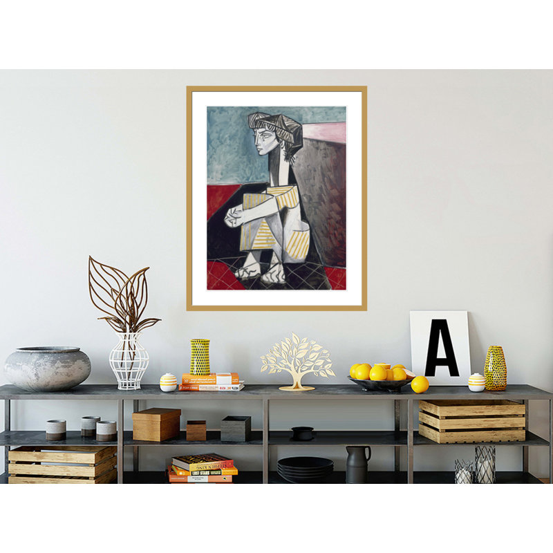 Jacqueline aux mains croisées par Jacqueline Picasso, H 41,5 po x l 33,28 po