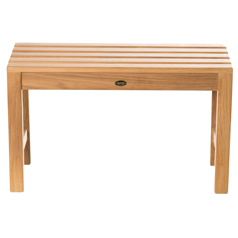 Teak Shower Bench, 17.75" H x 29.5" W x 12.25" D