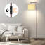 Lampe sur pied arquée et arquée 64 po Nylène avec télécommande et ampoule incluse-286154685