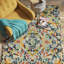 Tapis bleu en laine noué à la main Jahiem-1606736502