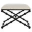 Iron Polyester Upholstered Bench