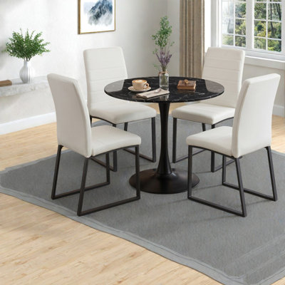 Inch Faux Marble Dining Table Sets(Must include both Table and Chair), Modern Kitchen