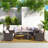 9-pieces Outdoor Half-moon Wicker Conversation Sets With 1 Nesting Coffee Table And Tempered Glass Top