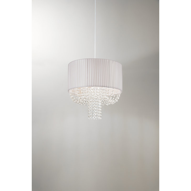1 - Light Grey Drum Pendant