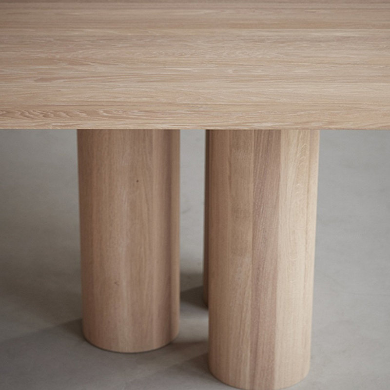 Table de salle à manger saine en bois massif, H 29,52 po x L 110,23 po x l 43,3 po