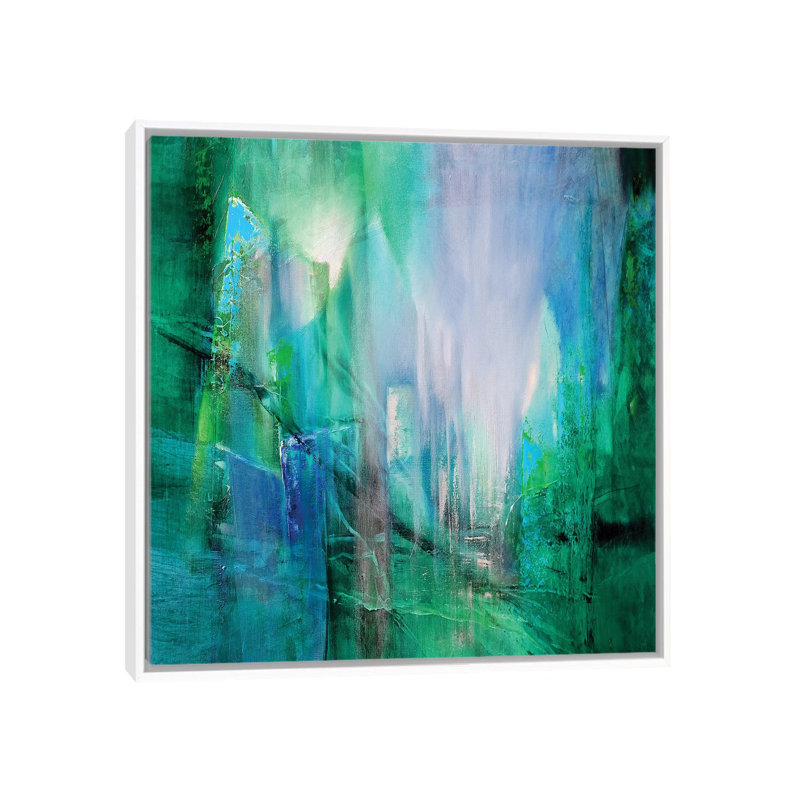 Transparency by Leon Devenice - Painting on Canvas, White Framed, 66.04 cm H x 66.04 cm W