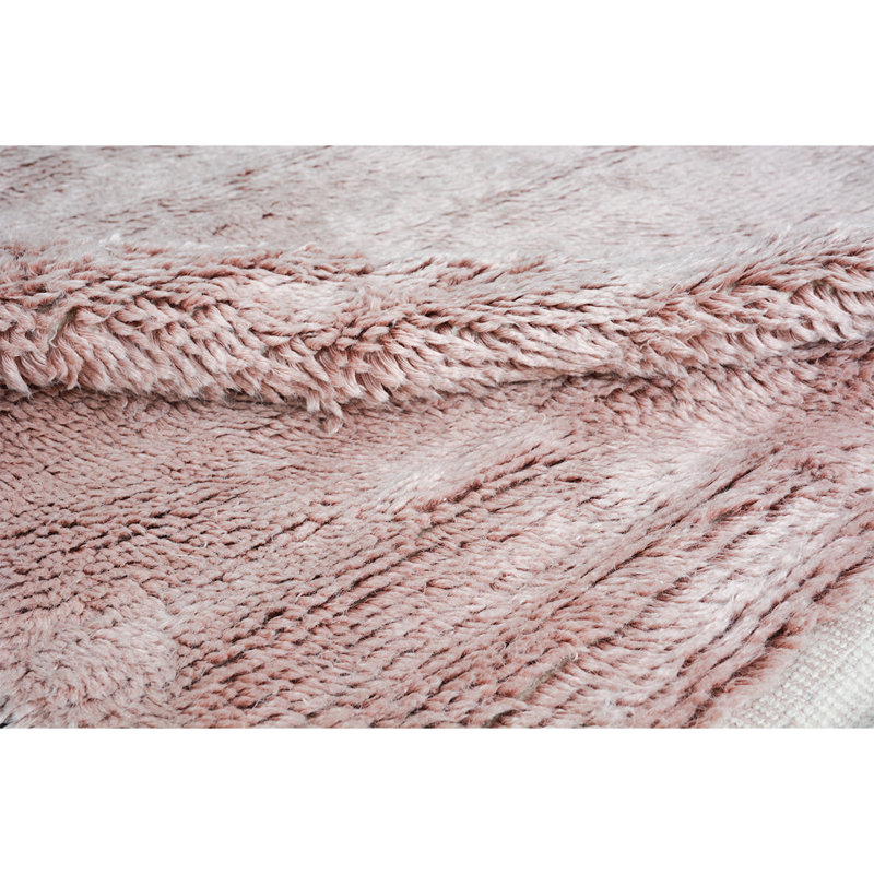 Tapis rose de haute qualité noué à la main, Rectangle 8 pi x 10 pi