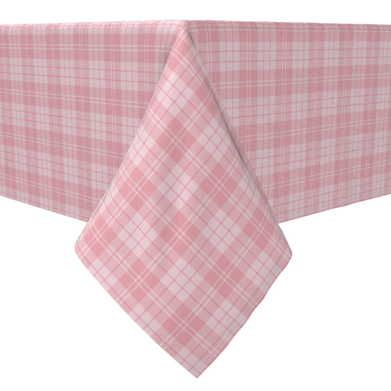 Rectangular Plaid Cotton Twill Tablecloth