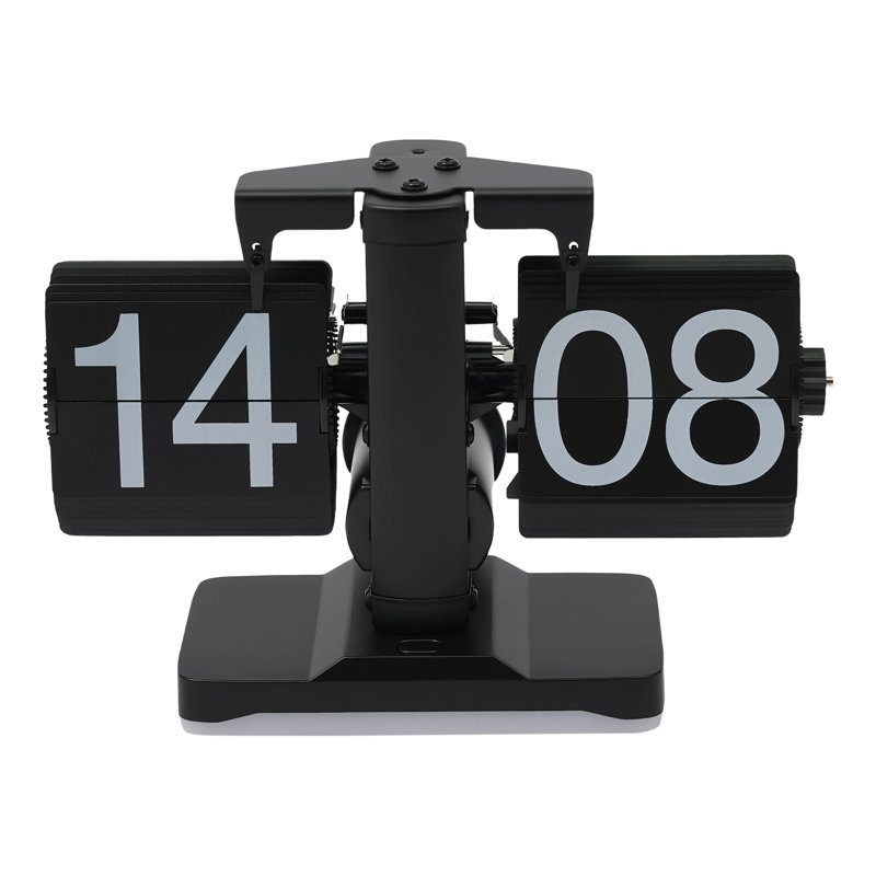 Modern & Contemporary Numerical Quartz Movement / Crystal Tabletop Clock, Black