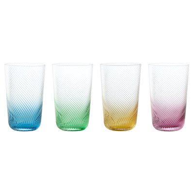 Swirl 18.5oz. Glass Highball Glass Glassware Set