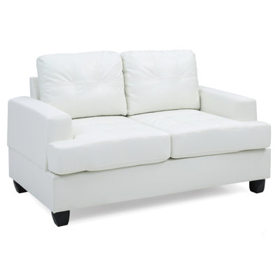 Causeuse charmante et transitionnelle blanche