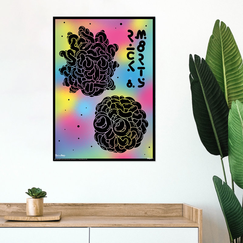 Rick et Morty (couleurs abstraites), art mural