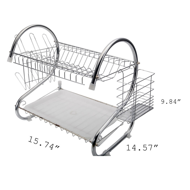 2 Tier Drying Disk Rack, 37cm H x 40cm W x 25cm D