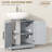 Pedestal Sink Storage Cabinet, Bathroom Sink Cabinet With 2 Barn Doors And Adjustable Shelf (Without Washbasin)-121708432
