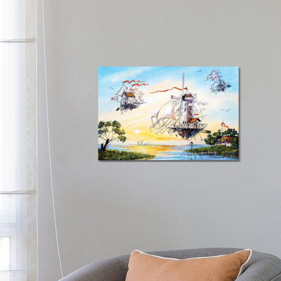 Flying Dutchmen Returning Home by Natalia Grinchenko - Wrapped Canvas Print