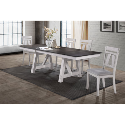 Newnan 4-Person Extendable Wood Dining Set
