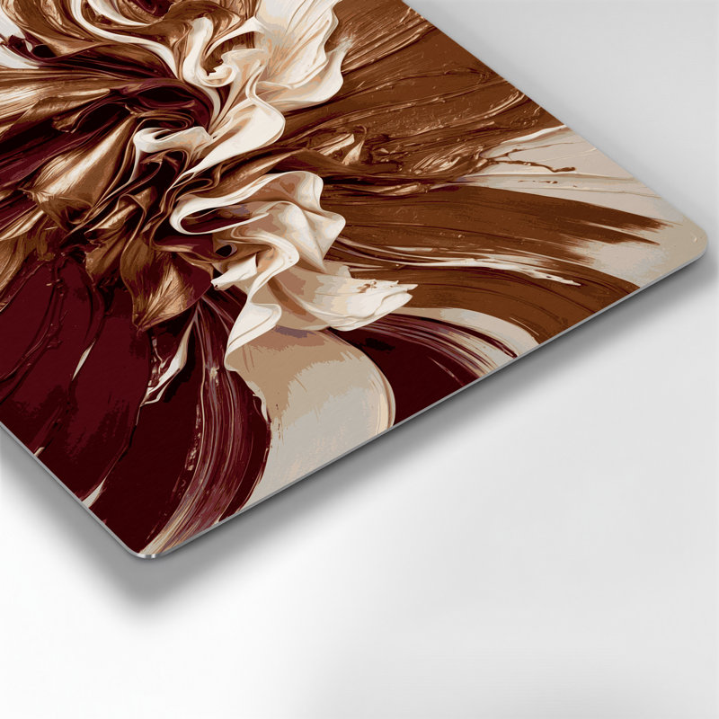 Lyrical Abstraction 8 Brown Metal Wall Art, 12" H x 18" W