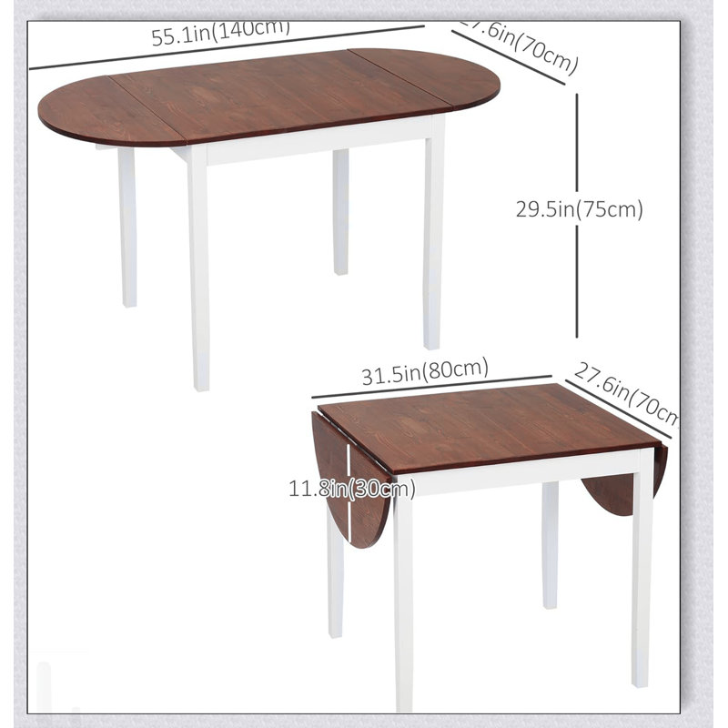 Table de salle à manger pliante en bois massif de la marque, avec abattant peu encombrant pour les petites cuisines et les appartements, conception ronde extensible