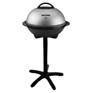 VANSTON Outdoor Electric Barbecue Grill & Smoker with Removable Stand, Cart  Style, Black, 1500W Portable and Convenient Camping Grill for Party