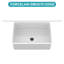 Évier de cuisine encastré 27 "x 19" x 10 "en argile réfractaire à double cuve en porcelaine blanche