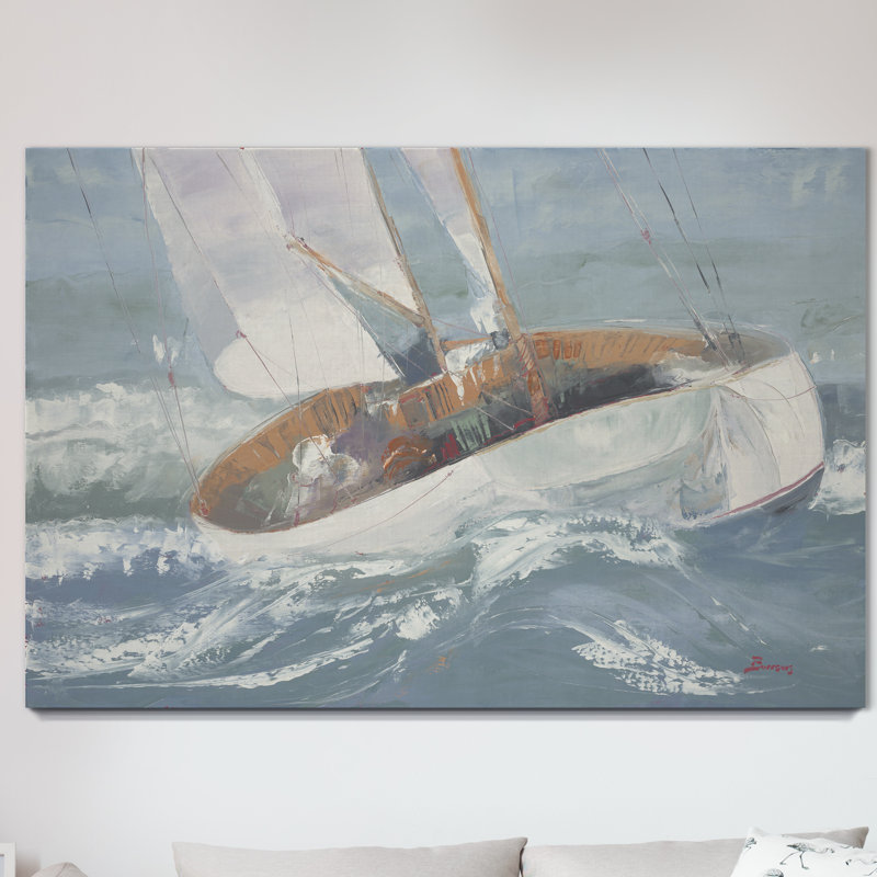 « out to sea », peinture sur toile tendue, H 12 po x l 8 po x P 1 po