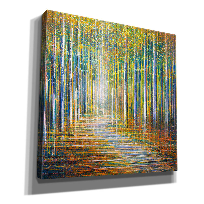 «Summer Forest at Sunset» par Marc Todd, art mural sur toile, H 12 po x l 12 po x P 0,75 po