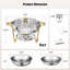 Plats à frire dorés pour buffet, ensemble de 2 plats à frire ronds 5 pte avec porte-couvercle (ensemble de 2)