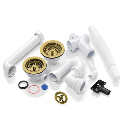  RAK Rangemaster 1.5 Bowl Waste, Overflow & Plumbing Kit For Kitchen Sinks