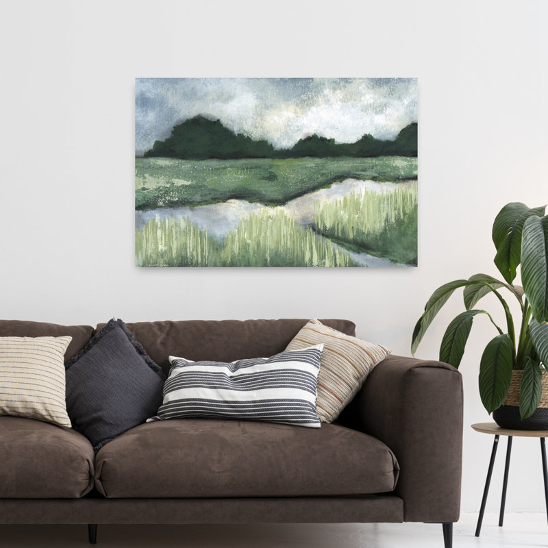 Solitude, paysage abstrait contemporain, art naturel, H 48 po x l 32 po